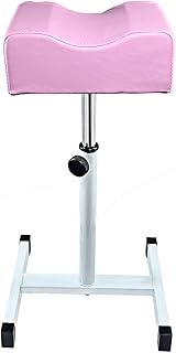 LOVEVLOGY Reposapiés ajustable para pedicura, estación de taburete de uñas para pedicura, taburete de manicura para salón de belleza, color rosa