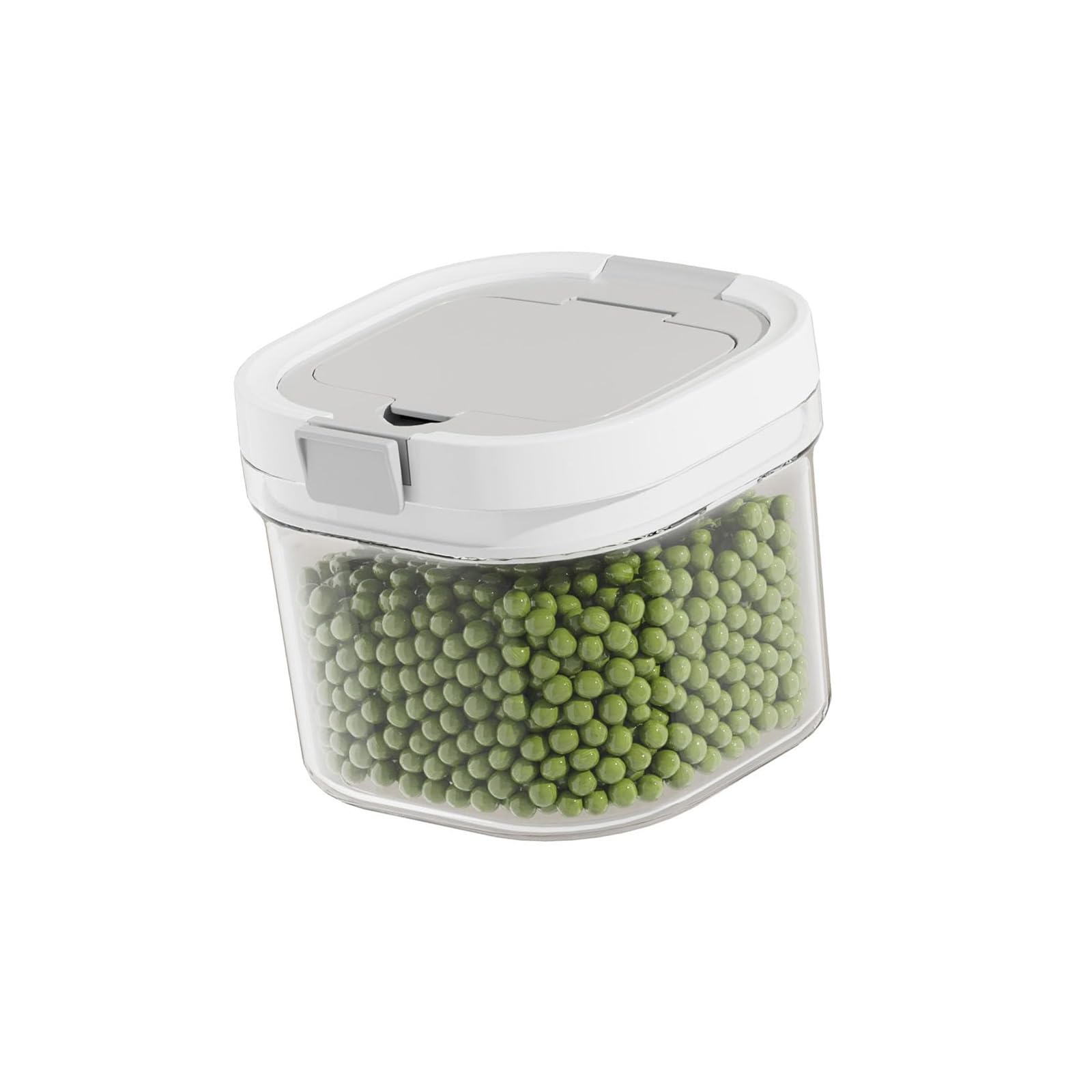 Kaeltsyn Clear Airtights Dry Food Storage Canister Featuring Attached Measuring Spoon for Convenience Food Storage Jars