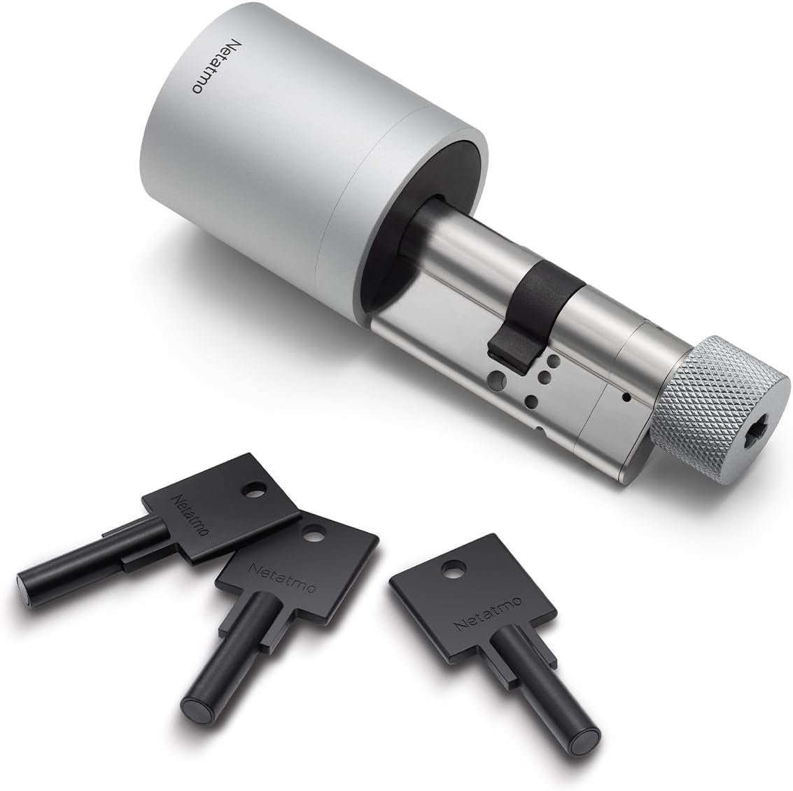 Netatmo Doorlock Smartes Türschloss und Schlüssel, Zugang per Smartphone oder gesichertes NFC, Teilen Sie den Zugang mit Ihren Gästen, verschlüsseltes BLE Bluetooth, NDL-EC