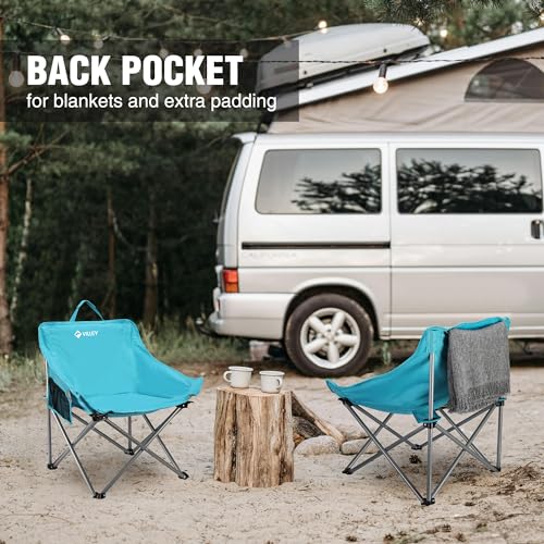 VILLEY Silla de Camping Plegable para Exterior con Bolsa de Transporte miniatura 5
