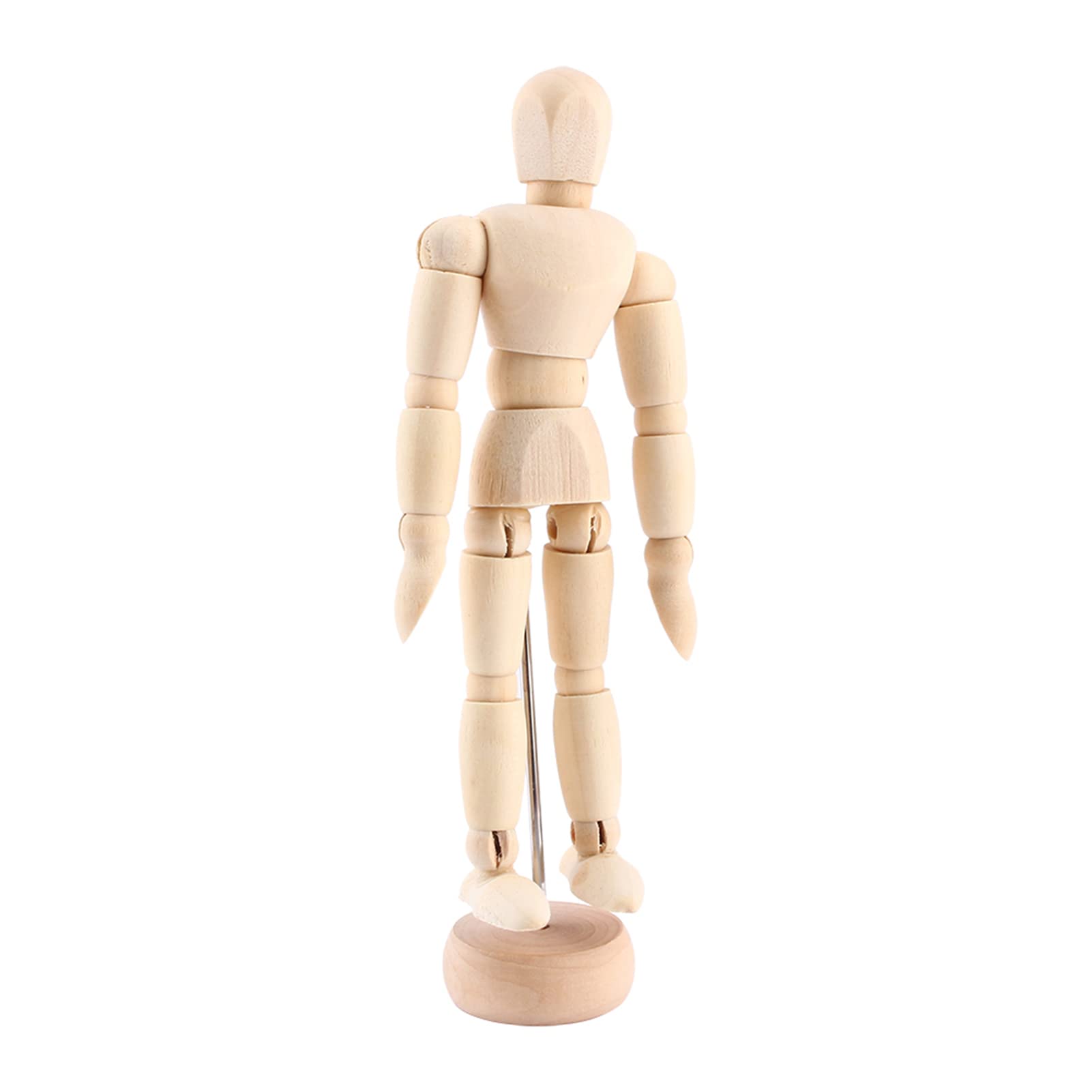 Wooden Figure Male Movable Wood Manikin Jointed Mannequin Body Doll for Home Decor Drawing 8inch
