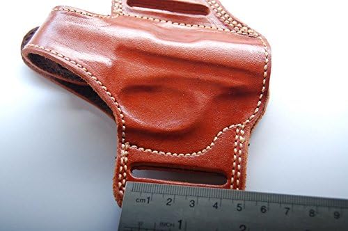 Leather Belt Holster for Colt 1908 Vest Pocket 25 ACP/6.35 (R.H) Tan Black