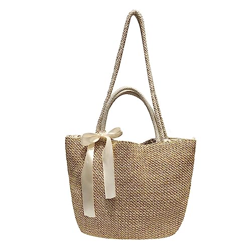 CALLARON 1 Pc bolsa de mensajero storage bags sling bag tote bags messenger bag bolso de hombro de ratán bolso de playa tejido bolso tejido bolsa de de moda poliéster Khaki