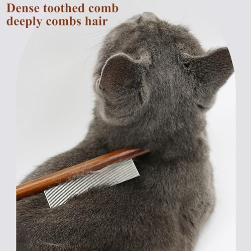 Image of Pet Dog Cat Shedding Comb - Hair Buster Grooming Comb for Cats and Dogs, Rabbits, Daily-Use Cat Deshedding Brush, for Cats with Short and Long Fur (Sparse Teeth)
