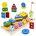 SAMISO Montessori Spielzeug ab 1 2 3 Jahr,Stapelspielzeug Steckpuzzle für 12+ Monate Baby-Jungen & Mädchen Magnetisch Fischereispielzeug Geometrische Baukasten Shape Sorter Puzzles,Lernspielzeug SAMISO 12 günstig Kaufen-SAMISO Montessori Spielzeug ab 1 2 3 Jahr,Stapelspielzeug Steckpuzzle für 12+ Monate Baby-Jungen & Mädchen Magnetisch Fischereispielzeug Geometrische Baukasten Shape Sorter Puzzles,Lernspielzeug