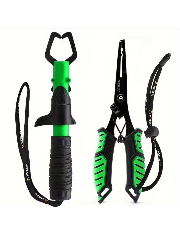 2 alicates de pesca duraderos de acero inoxidable, herramienta esencial para un fácil control de los peces y pesca al aire libre, azul lago — view 2