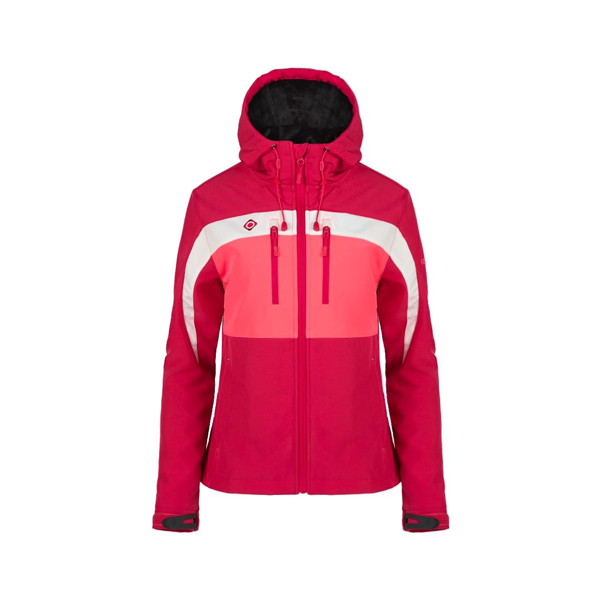 Izas Inatye Chaqueta Soft Shell AWPS para Mujer Térmica, Elástica, Cortavientos y Resistente al Agua. Capucha y Bajo Ajustables. Bolsillos con Cremallera. Interior de Pelo