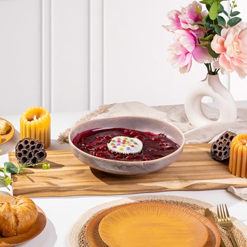 Tafelservice PORZELLAN Geschirrset 24-teilig für 6 Personen | 6x Essteller, 6x Tiefe Suppenteller, 6x Dessertteller und 6x Schüsseln | Hochwertig und Edel in Savannah Ocker