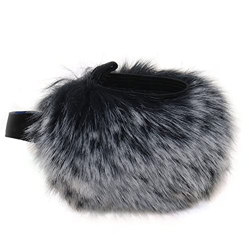 ECSiNG Furry Microphone Windscreen Muff Compatible with Tascam DR-40X DR-40 Portable Digital Recorder Outdoor Mic Wind Cover Shield Microphone Pop Filter