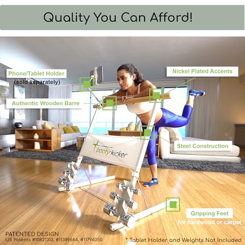 Home Fitness Exercise Equipment for Barre, Ballet, Abs, Arms, Strength & Cardio - Freestanding Strong Stable Design for Pushing & Pulling Excercises