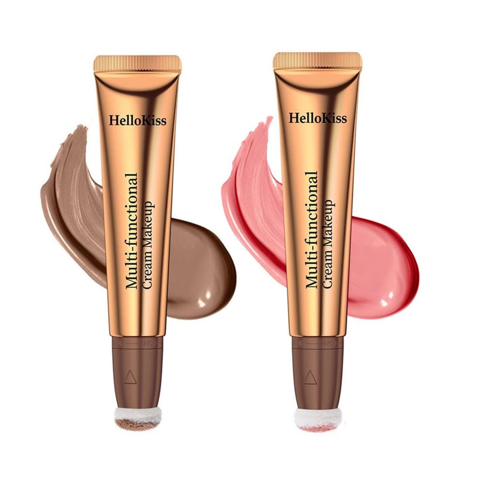 2PCS Contour Stick Beauty Wand, Liquid Contour Face Makeup, Lightweight Natural Super Silky Cream Contour Stick Beauty Wand,Long Wearing, Smudge Proof