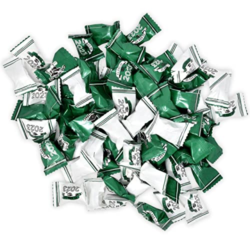 Green Graduation Butter Mints Class Of 2023 Candies Bag 100 Count Individually Wrapped Congratulations Grad Mint Candy 13 Ounce Bags Goody Treats Sweet Holiday Dinner Party Supplies Decoration #TOP4