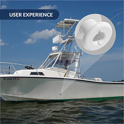 Five Oceans Fo1863 White Straight Thru-Hull Fitting Connection For Hose, 3/4 Inches, Injection Molded Polypropylene, Barbed, Resist Harsh Conditions #TOP4