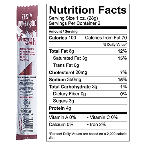 Wenzel’s Farm Variety Pack Sticks │Snack Sticks │ Flavorful, Naturally Smoked │ High Protein, Low Carb │ No Msg, Fillers, Binders, Artificial Colors │ Gluten Free | 16 Sticks (8 Packs Of 2) #TOP4
