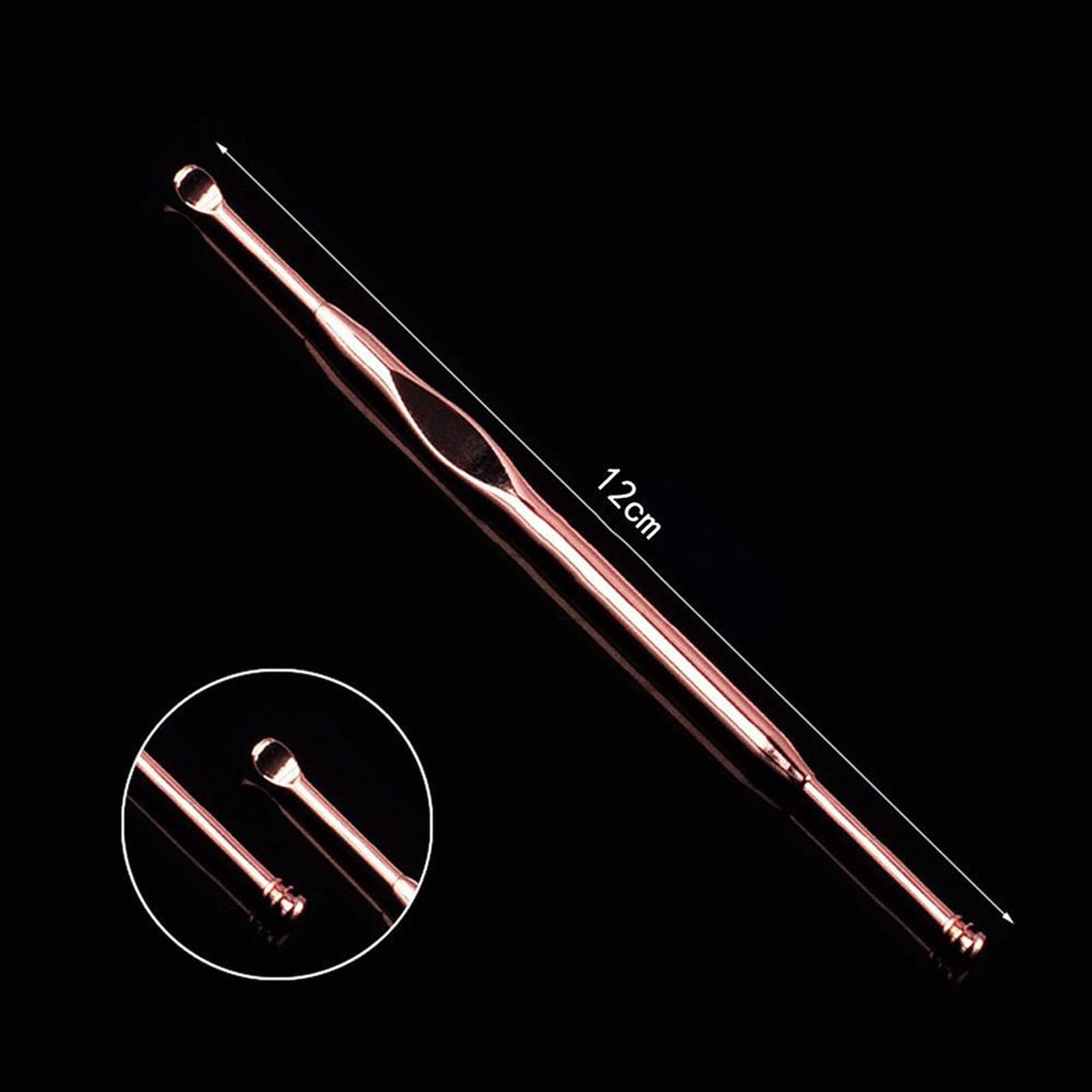 Produits d'élimination du cérumen Cure-Oreille en Acier Inoxydable Cure-Oreille à Double extrémité Dissolvant de Curette de Cire d'oreille
