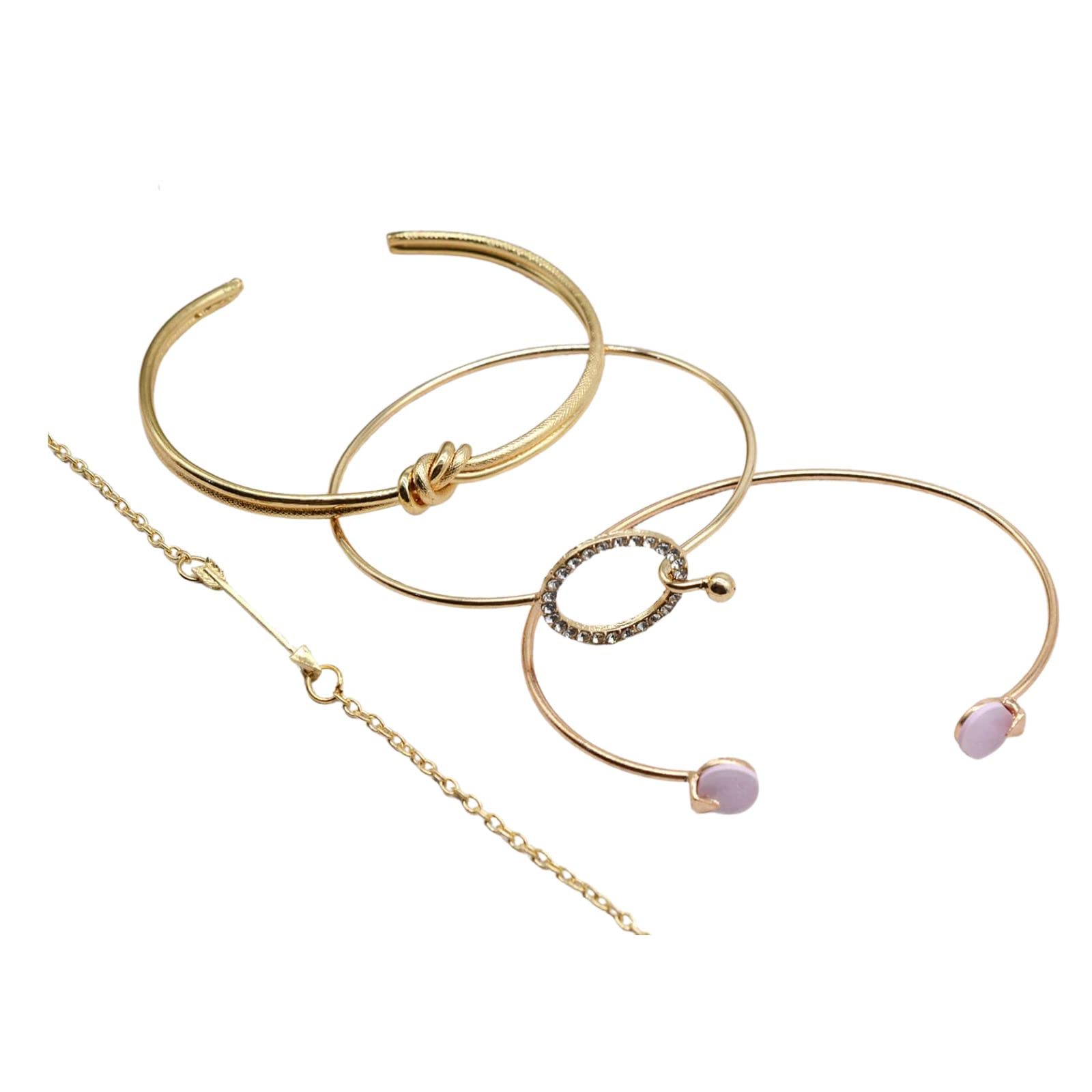 Joker & Witch Apollo Set of 4 Gold Bracelets for Women (B07WCH2MD3) Amazon Price History, Amazon Price Tracker