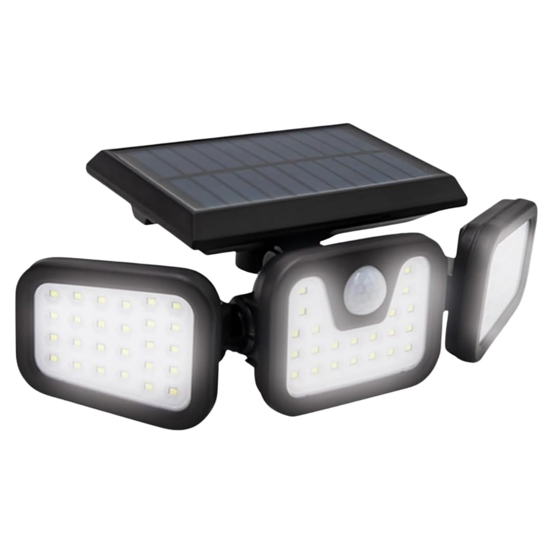 Garden Mile Bright White Solar Powered Security Light with Motion Sensor Solar Power Wall Light Outdoor Garden Fence Lighting Outdoor Patio Outdoor Light Waterproof Energy Saving (74 Bulbs)