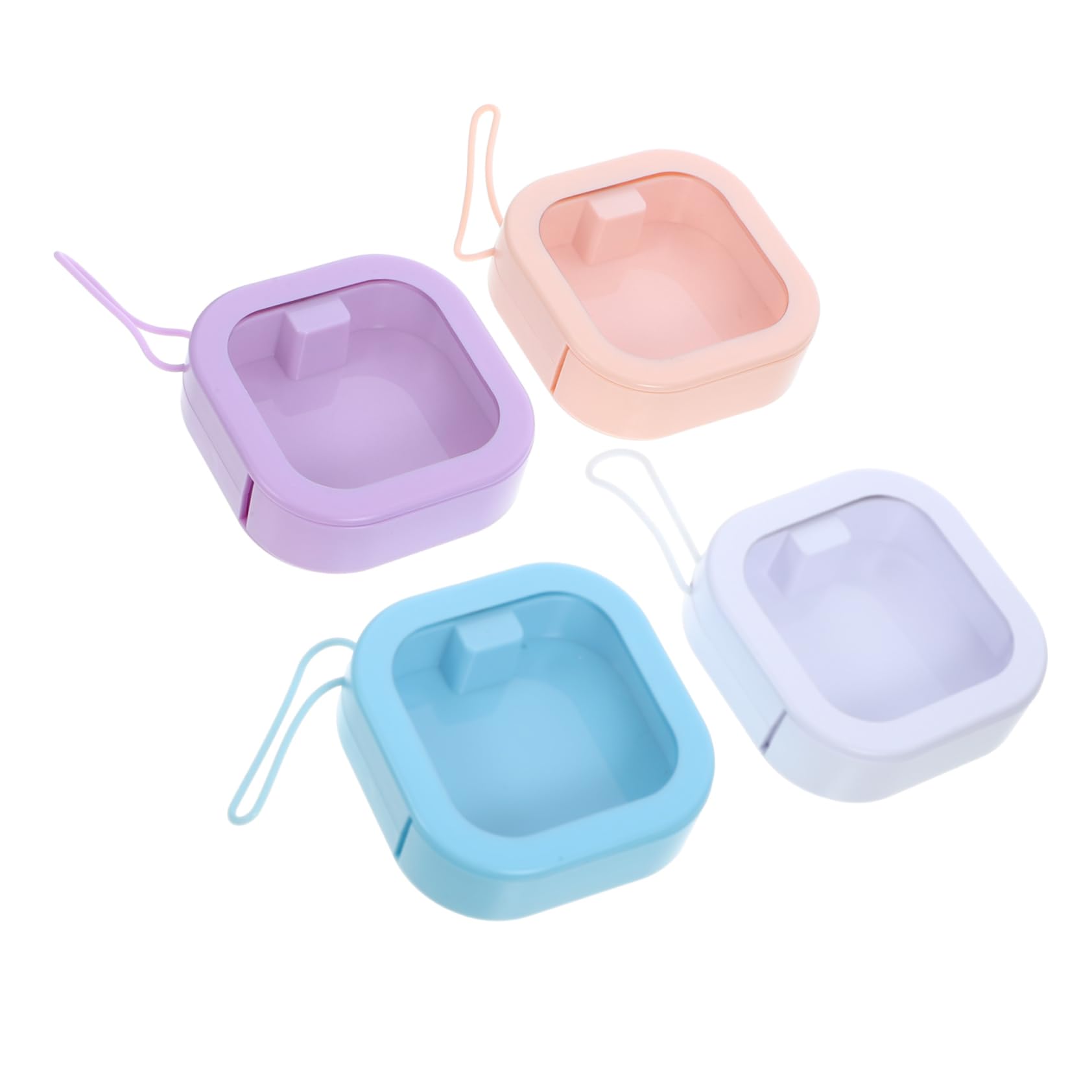 ULTECHNOVO 4 Stück Teiliges Haargummi Organizer Kompakte Schmuckbox aus Robustem Material Durchsichtige Aufbewahrung für Haarspangen Haargummis und Kleine Accessoires Tragbar für Reisen und