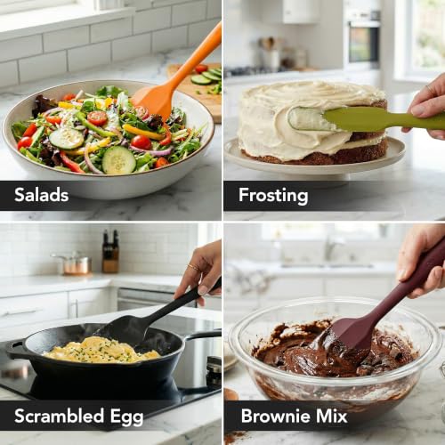 Image of OVENTE Silicone Spatula Set of 5, Heat Resistant, Multicolor SP12305LBGOPR