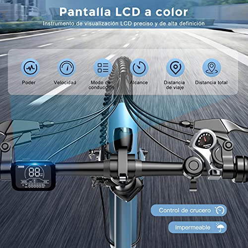Elektrische fiets Fafrees F20 Light, 20" vouwen elektrische stadsfiets voor vrouwelijke mannen, 250W motor, 14,5Ah/522Wh batterij, E-bike Shimano 7 versnellingen, 110 km bereik, Grün - Afbeelding 5