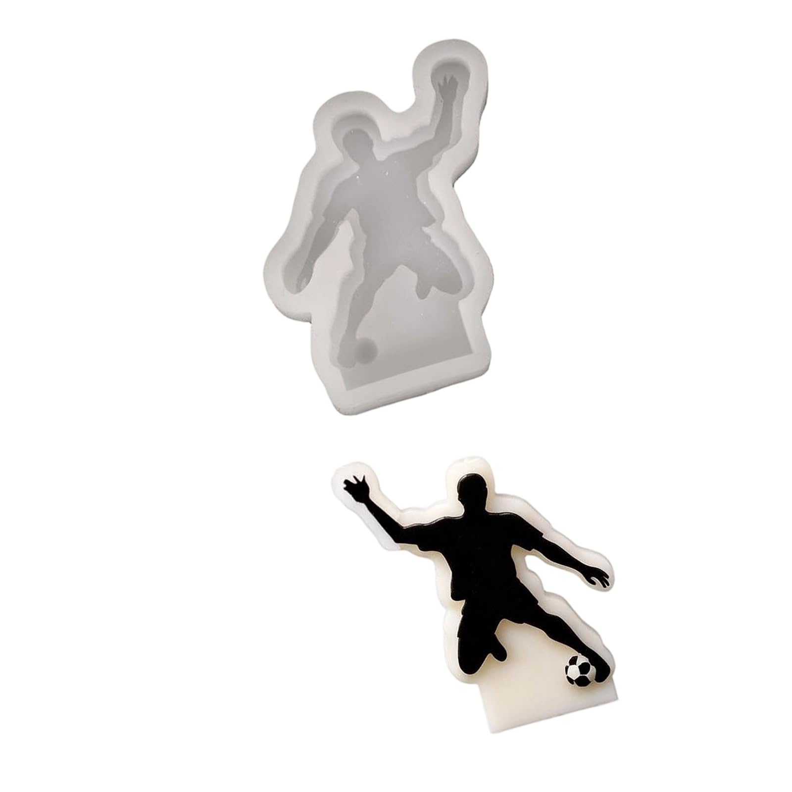 Whoasyst Mold, Lovely Football Silicone Mold for Candled Making, Resin Craft Aromatherapys Candled Resin Ornament
