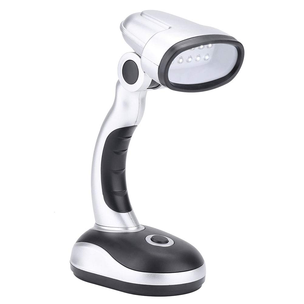Obetuens 12 LED Lights Lamp, High Brightness White LED Bulb Adjustable Desk Lamp, Low Power Consumption Anti Dazzle Used for a Long Time