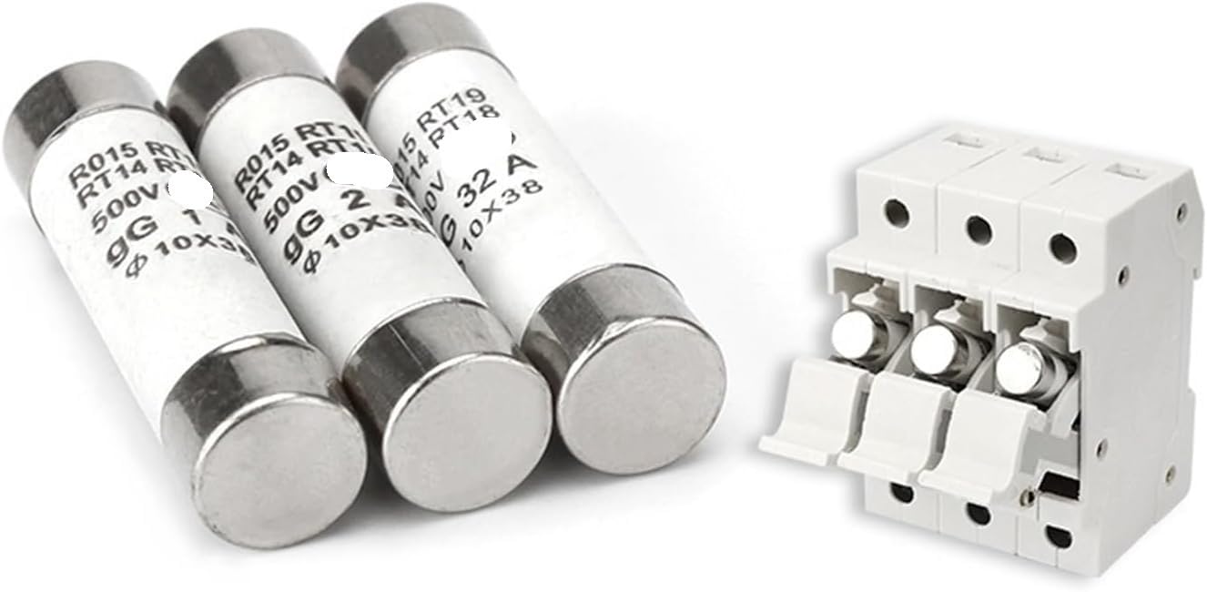 Fusibile del tubo ceramico, Fusibili ceramici ad azione rapida 10x38mm 500V 1A-32A Confezione da 10(10PCS 16A)