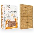 Flamefox Fire Cubes 160pcs - Quick Lighting Fire Starter for Fireplace, Wood Stove, BBQ, Camping - Easy Ignition, Long & Clean Burning, Weather Resistant Fire Lighter