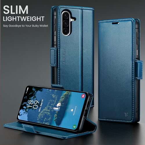 Tenifly for Samsung Galaxy A17 Case Wallet with RFID Blocking Card Holder, PU Leather Kickstand Protective Flip Phone Cover Fit for Galaxy A17 5G 6.7", Blue by Tenifly - Used condition - Image 9