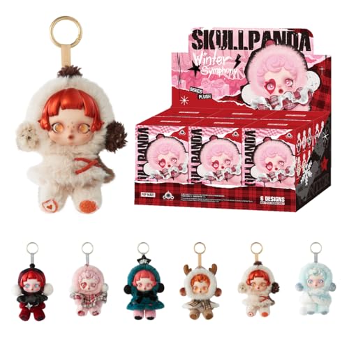 POP MART SKULLPANDA Winter Symphony Series Plush de Acción Popular Figura Coleccionable y Adorable Juguete Artístico Regalo Creativo Whole Set
