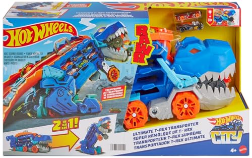 Pista Hot Wheels - Super Reboque de T-Rex - City - HNG50
