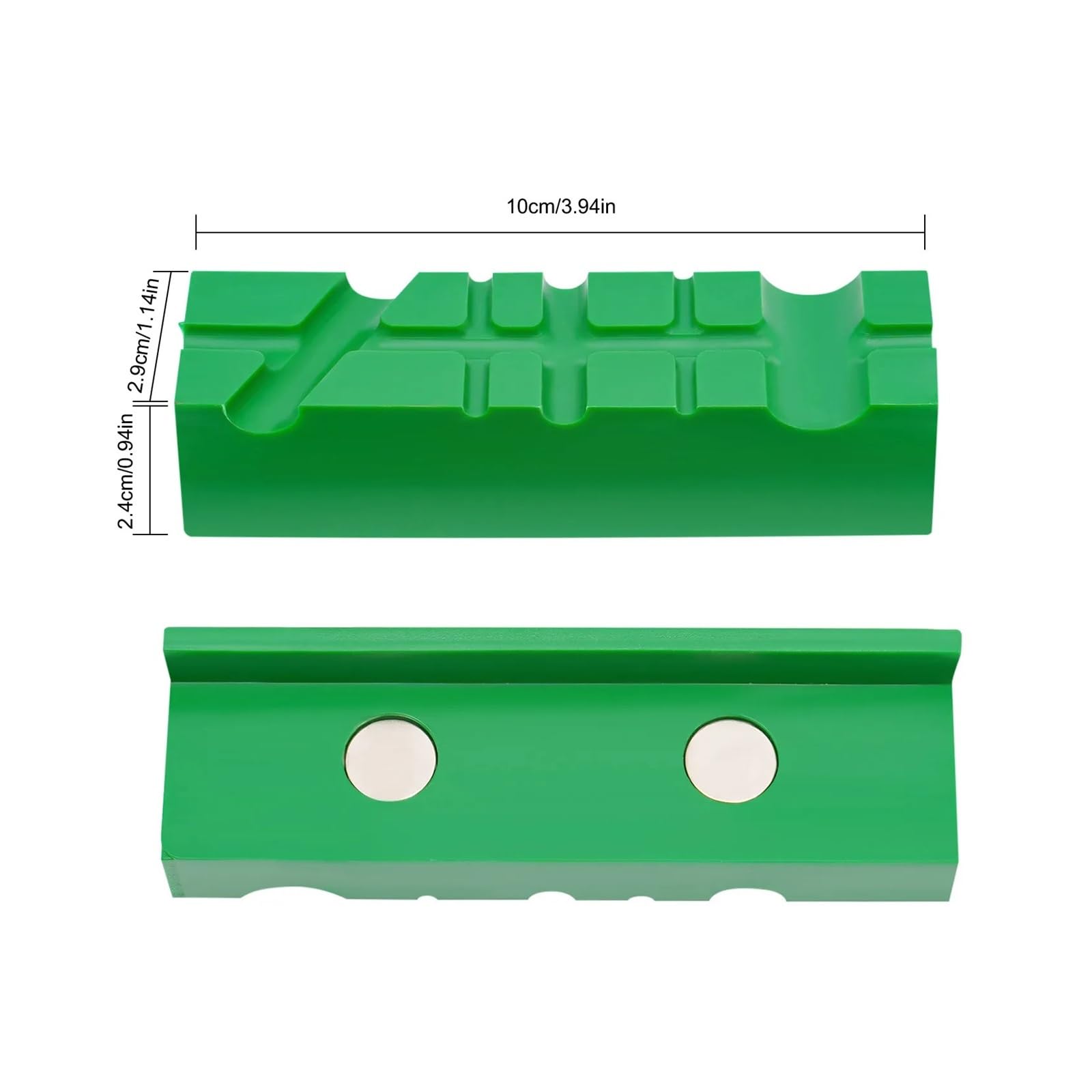 4" Wiertarka Prasowa Zacisk Wiertarski Z 2-częściowymi Magnetycznymi Podkładkami Imadła Wielorowkowy Zestaw Podkładek Metalowych Precyzyjna SiłA Zacisku(Blue)