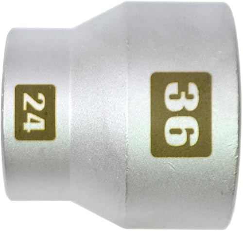 PT Auto Warehouse OFS-2436MM - Llave de filtro de aceite hexagonal 2 en 1 38 pulgadas DR - 0.945 in y 1.417 in