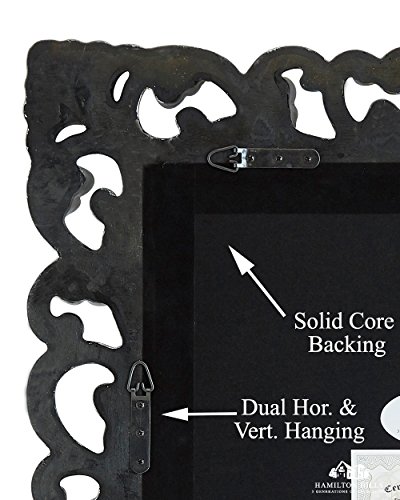 Hamilton Hills 29" X 37" Antique Silver Framed Glass Rectangular Mirror| Vintage Ornate Baroque| Antique Looking, Victorian French Style Mirror For Vanity, Bathroom - Mount Horizontally Or Vertically #TOP3