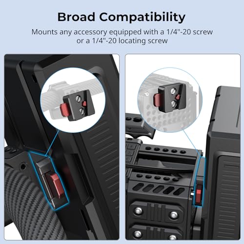 Image of SMALLRIG V-Lock Mount Plate Kit, Mini V Mount Battery Plate with 1 /4 inch-20 Threaded Holes, Quick Release and Lightweight for V-Mount Battery, Monitors, Magic Arms 6021 | Mini V-Lock Mount Plate Kit, Lightweight for Smallrig V-Mount Battery VB99 SE / VB50 / VB99 / X99, Monitors, Magic Arms