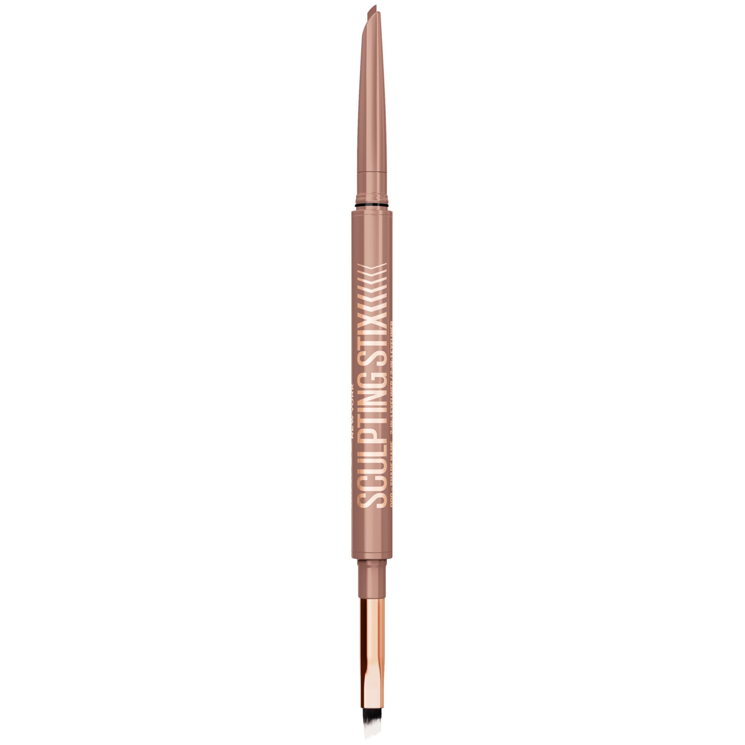 MAYBELLINE Sculpting Stix 2-in-1 Eyeliner Dual Ended Brown Eye Liner With Up to 24HR Wear Smudge and Sweat-Resistant