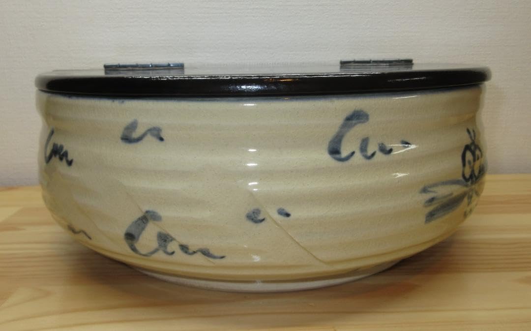 送料込【逢絢亭】茶道具 平水指 美濃焼 安南トンボ 割蓋付 加藤五陶 紙箱入り 逢絢亭】茶道具 平水指 美濃焼 安南トンボ 割蓋付 加藤五陶 紙箱