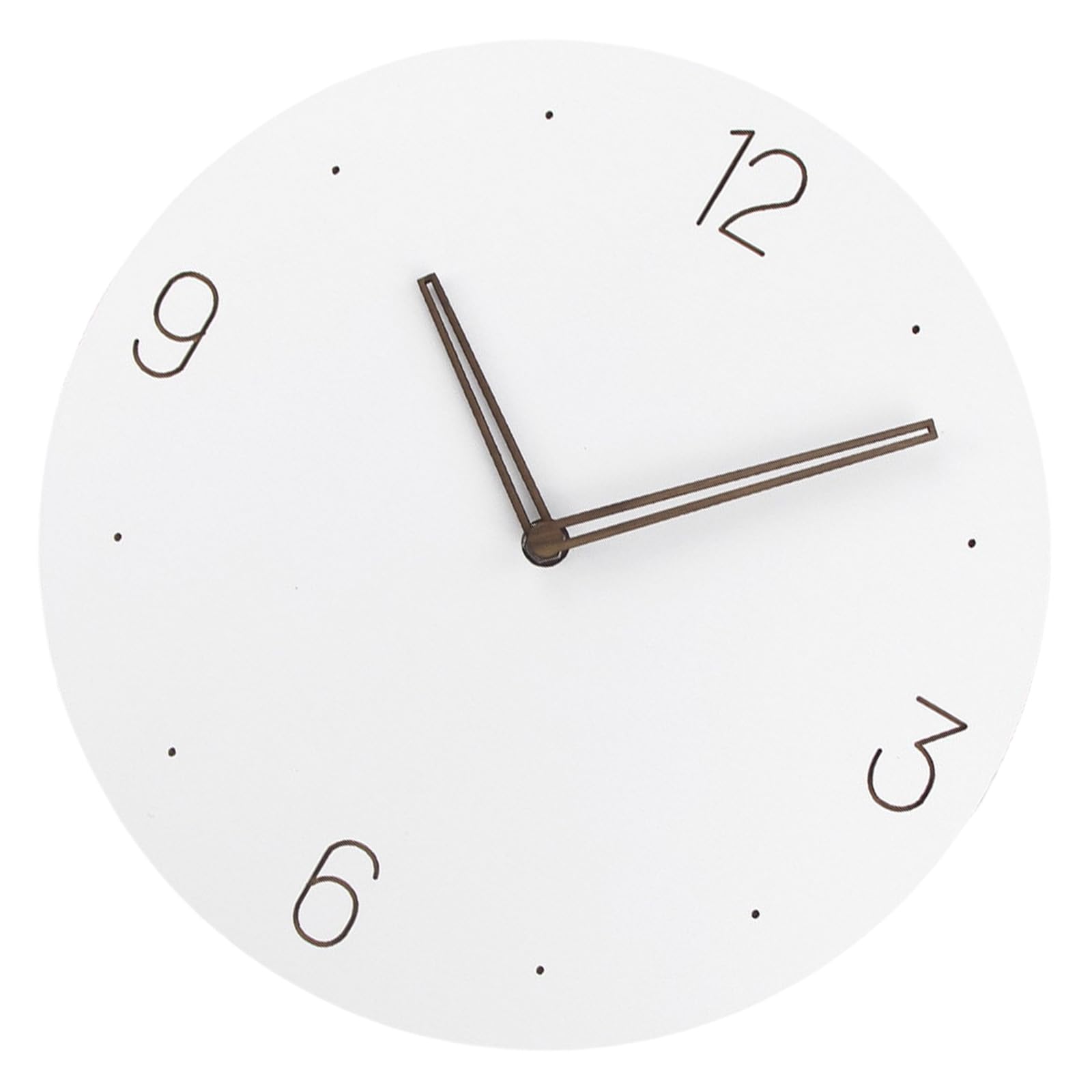 Tsophreniq Modern 12Inch Decorative White Wooden Wall Clock Battery Operated Quiet Quartzs Movement for Living Room Bedroom Not Ticking Clock