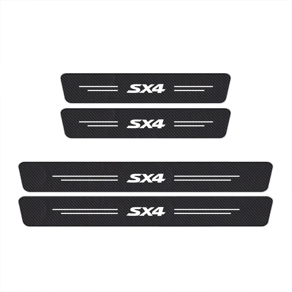 Sdyayfge Normal 4Pcs Kick Plates Car Door Sill Protector,For Suzuki Sx4