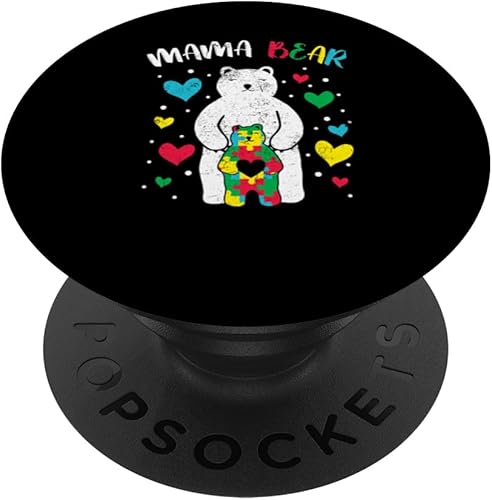 Awareness Mom Support Autista Hijo Hija PopSockets Estándar PopGrip