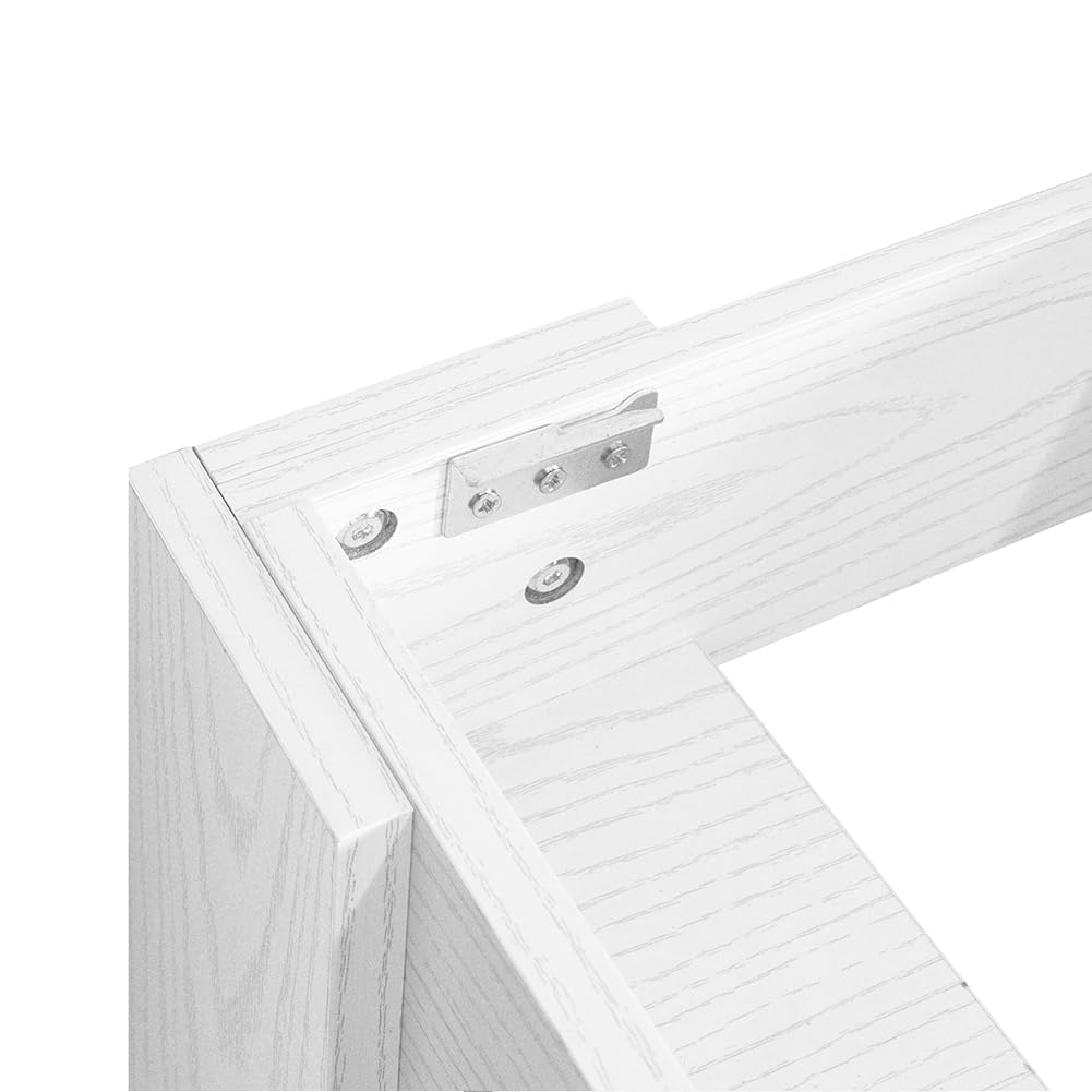 Shally Dogan Tavolo Allungabile Sala da pranzo Bianco da 90 x 60 cm a 120 x 60 cm, Design Moderno, Estensibile Salvaspazio, Ideale per Sala Pranzo, Soggiorno, Cucina, Arredamento (Bianco Frassinato)