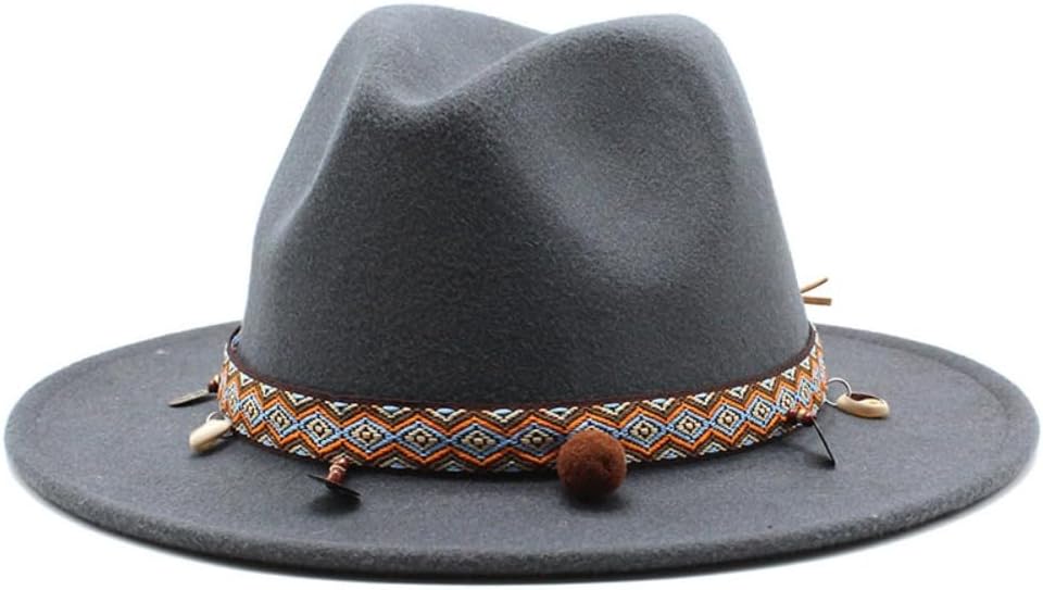 Western Wool Felt Cowboy Hat,Cream with Leather Band