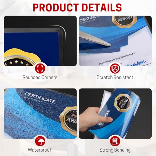 image for CAREGY 5 Mil Thermal Laminating Pouches (200 Pack) - 9x11.5 Inch Lamin