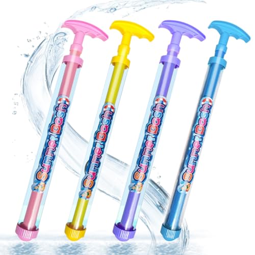 Feuerwerks Wasserpistole Spielzeug, 4 Stück Wasserspritzpistolen für Kinder Erwachsene, Wassersprühspielzeug für Strand Pool und Partys