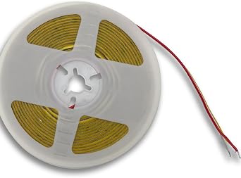 DC24V 5MM Thin PCB 2700k-6500k CCT Premium High Brightness Warm Cool Dual White COB LED Strip Flexible High Density Chips CRI 90+ UHB White Light 5M (600LEDs/Meter)