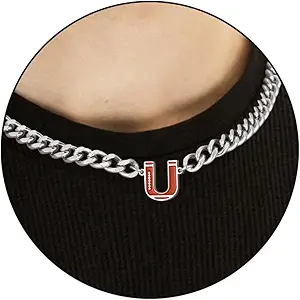 Football Necklaces for Boys Stainless Steel Initial Necklace with Letter A-Z 6.5mm Cuban Chain Gifts for Him Boys Men Teens 16+2 Inches