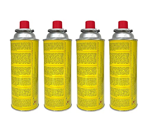 Campata Gaskartuschen 227g 520ml Camping Gas Butangas Kartusche Campingkocher Bunsenbrenner Gaskocher, Gasheizung, Gasbrenner, Lötbrenner (4 Kartusche)