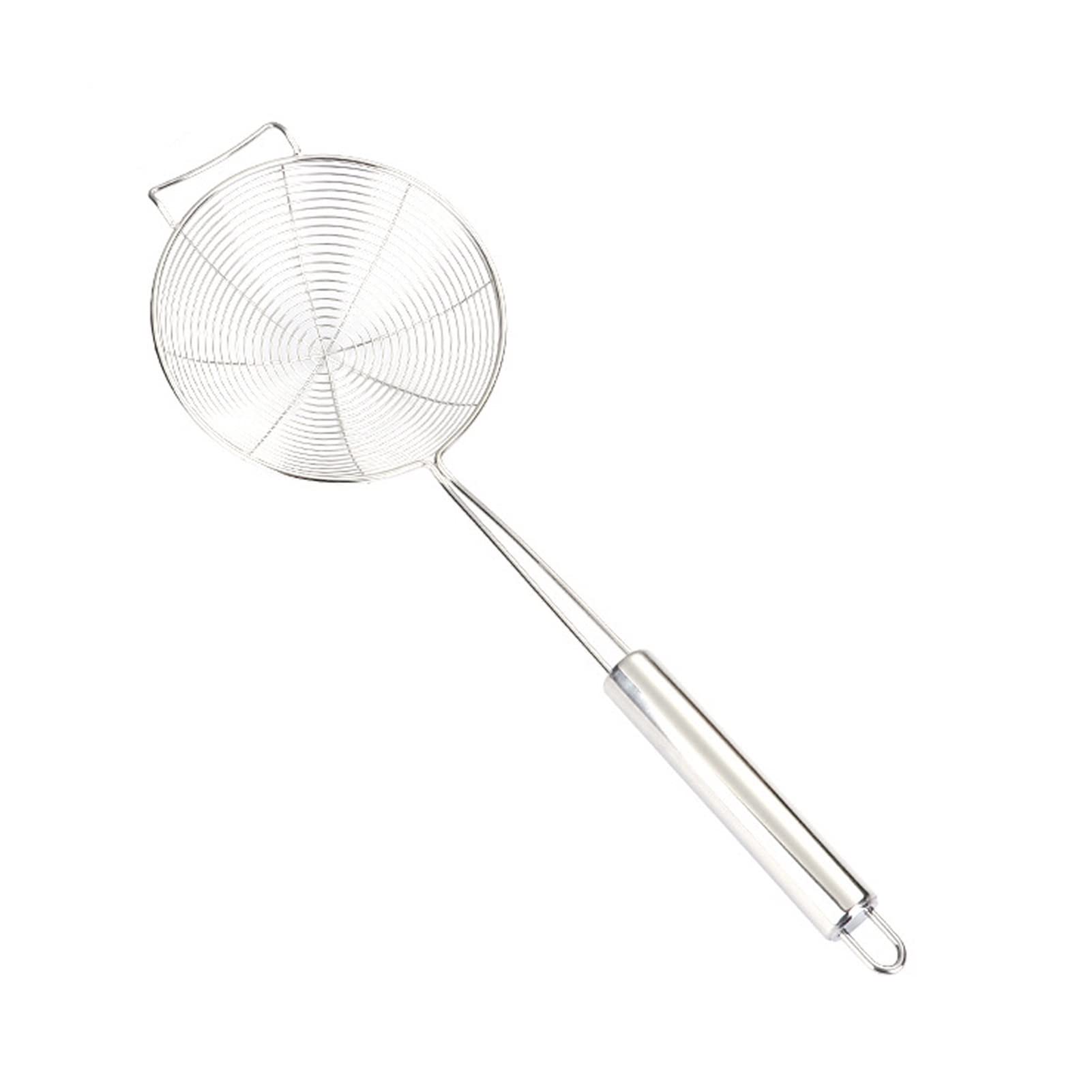 Espumadera de Cocina con Gancho, Espumadera de Acero Inoxidable de 6,1/7,7 Pulgadas, Cuchara coladora Multiusos for el hogar, Restaurante, Hotel (Color : One Color, Size : L)