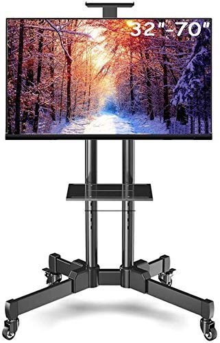 Soporte Universal para TV con Ruedas y Gestión de Cables