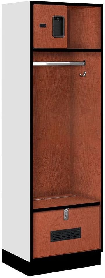 Salsbury Industries Open Access Designer Wood Locker, 18-Inch, Grey
